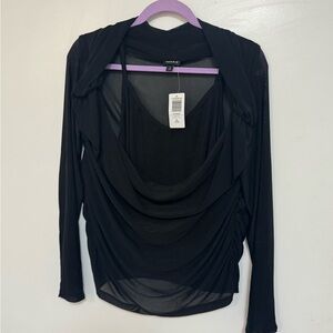 Torrid Elegant Black Drape Top